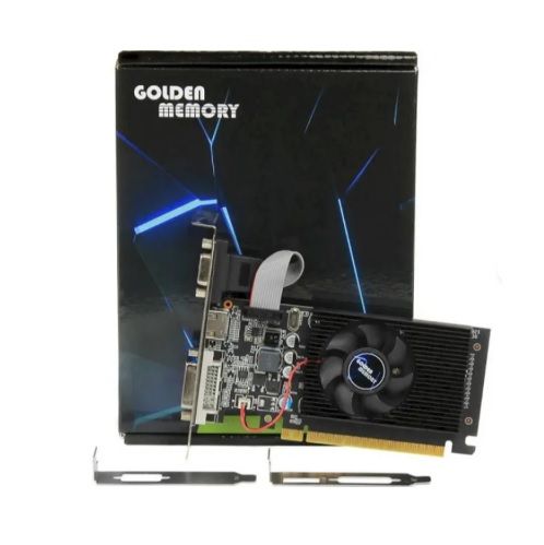 Placa de Vídeo NVidia GeForce  GT610 2GB DDR3 64Bits Perfil Baixo Golden Memory - (1x VGA / 1x DVI-D / 1x HDMI) 