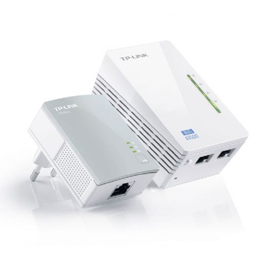 Extensor de Alcance WiFi Powerline 300Mbps WiFi e AV 500Mbps TP-LINK (TL-WPA4220KIT)