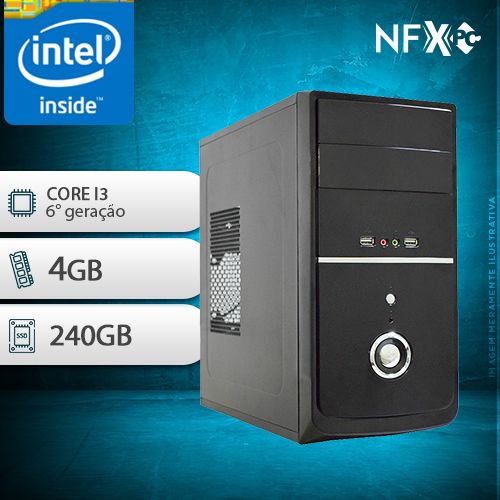 NFX PC- 6 I3 - 242SSD ( INTEL CORE I3 [6ª GERAÇÃO] / 4GB / SSD 240GB )