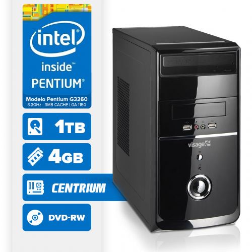 VISAGE PC BLEU G3260 - 245CD ( Pentium G3260 / 4GB / 500GB / MB CENTRIUM / DVD-RW / LINUX )