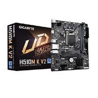M1200 - Placa Mãe LGA1200 Gigabyte H510M K V2 ( 2x DDR4 / 1x HDMI / 2x USB 3.2 / 4x USB 2.0 ) <b>Compatível com os processadores Intel 10ª e 11ª Gerações LGA1200</b>