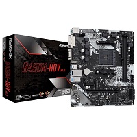 M1331 - Placa Mãe AM4 ASRock B450M-HDV R4.0 (2x DDR4 / 1x HDMI / 1x VGA / 1x DVI-D / 2x USB 2.0 / 4x USB 3.1 / 1x PS2 / 1x slot PCI-E x16 / 1x slot PCI-E x1 ) - Compatível com os processadores AMD Ryzen 3ª, 4ª e 5ª Gerações AM4