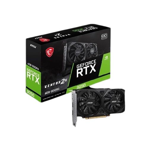 Placa de Vídeo NVidia GeForce RTX3050 6GB DDR6 96Bits VENTUS 2X OC MSI ( 2x HDMI / 1x DisplayPort ) - 912-V812-016 Placa de Vídeo NVidia GeForce RTX3050 6GB DDR6 96Bits VENTUS 2X OC MSI ( 2x HDMI / 1x DisplayPort ) - 912-V812-016