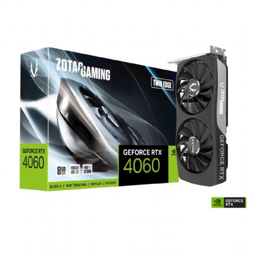Placa de Vídeo NVidia GeForce RTX4060 Twin Edge 8GB DDR6 128Bits Zotac (1x HDMI / 3x DisplayPort) - ZT-D40600E-10M Placa de Vídeo NVidia GeForce RTX4060 Twin Edge 8GB DDR6 128Bits Zotac (1x HDMI / 3x DisplayPort) - ZT-D40600E-10M