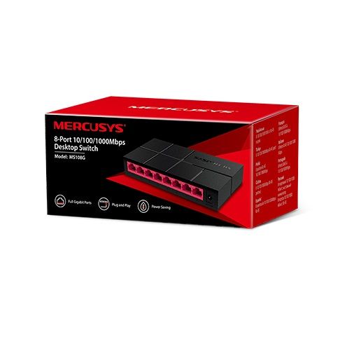 Swicth 08 Portas 10/100/1000 Mercusys by TP-Link MS108G Swicth 08 Portas 10/100/1000 Mercusys by TP-Link MS108G