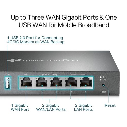 Roteador Omada VPN Gigabit Load Balance TP-Link TL-ER605 Roteador Omada VPN Gigabit Load Balance TP-Link TL-ER605
