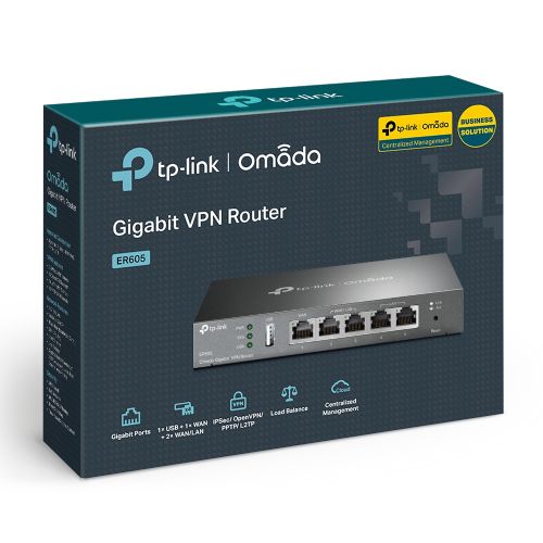 Roteador Omada VPN Gigabit Load Balance TP-Link TL-ER605 Roteador Omada VPN Gigabit Load Balance TP-Link TL-ER605
