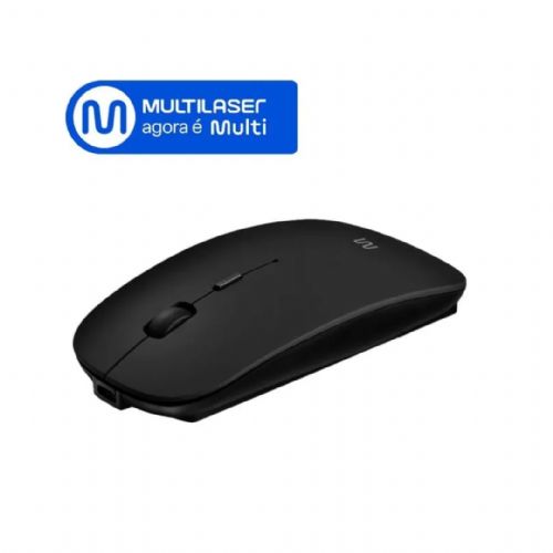 Mouse USB Sem Fio 2400DPI Recarregável Preto Multilaser - MO290 Mouse USB Sem Fio 2400DPI Recarregável Preto Multilaser - MO290