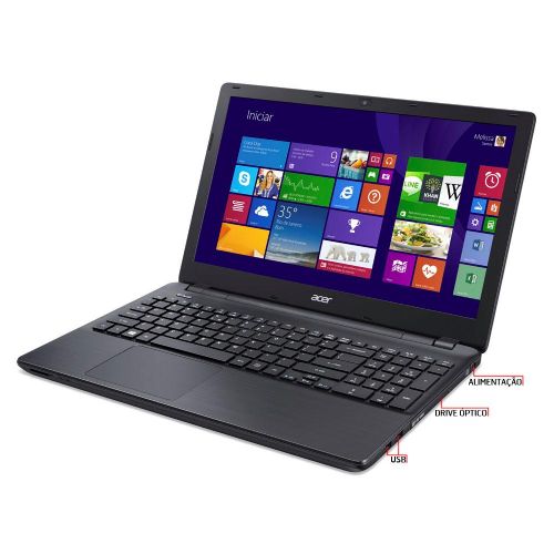 Notebook Acer E5-571-33ZU ( Core I3 / 4GB / 500GB  / DVD / Leitor de Cartões / HDMI / Bluetooth / LED 15.6’’ / 3x USB 3.0 /  Windows 8.1 ) Notebook Acer E5-571-33ZU ( Core I3 / 4GB / 500GB  / DVD / Leitor de Cartões / HDMI / Bluetooth / LED 15.6’’ / 3x USB 3.0 /  Windows 8.1 )