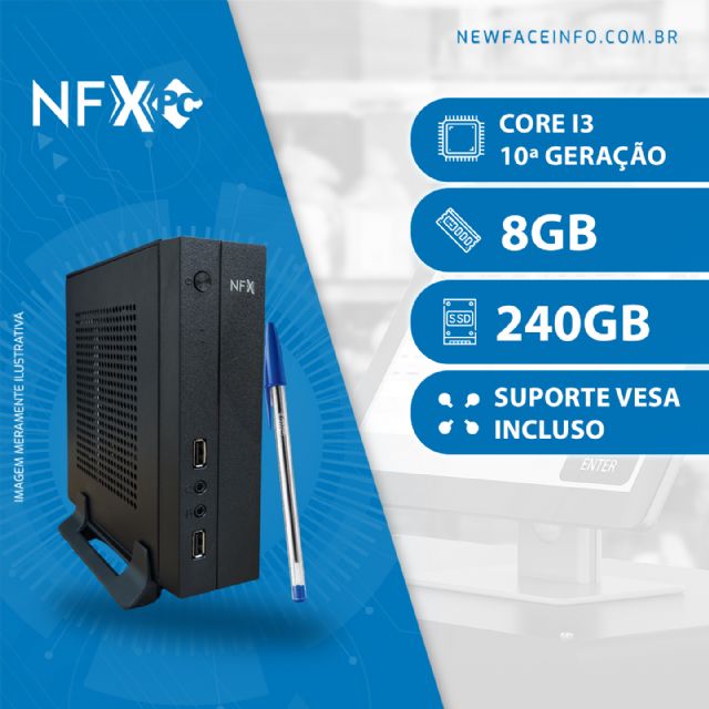 NFX PC ( INTEL CORE I3 10ª GERAÇÃO / 8GB / SSD 240GB / VESA ) <b>Gabinete Mini</b> NFX PC ( INTEL CORE I3 10ª GERAÇÃO / 8GB / SSD 240GB / VESA ) <b>Gabinete Mini</b>