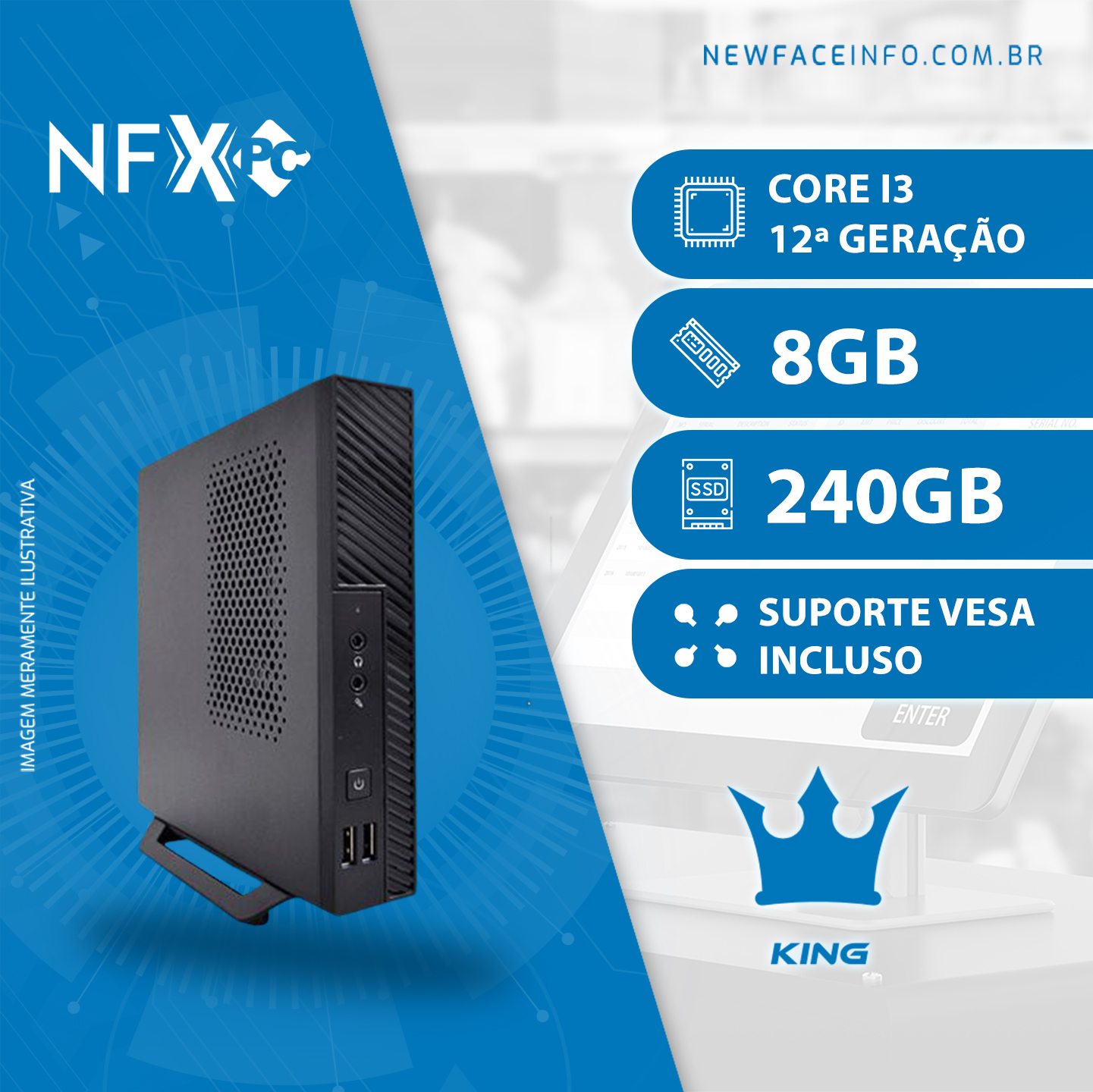 NFX PC-12 I3 - 182SSDNANO KING WIFI WT