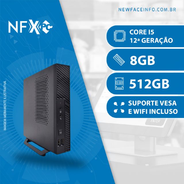 NFX PC (INTEL CORE I5 12ª GERAÇÃO / 8GB / SSD  512GB NVMe / VESA ) <b>Gabinete Nano / WiFi Incluso</b> NFX PC (INTEL CORE I5 12ª GERAÇÃO / 8GB / SSD  512GB NVMe / VESA ) <b>Gabinete Nano / WiFi Incluso</b>