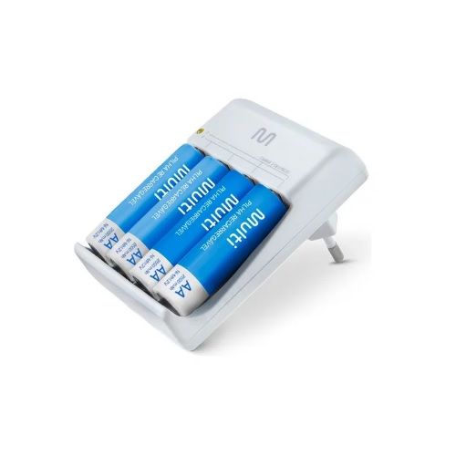 Carregador de Pilhas AA/AAA Bivolt acompanha 4 Pilhas AA 2500Mah Multilaser - CB054 Carregador de Pilhas AA/AAA Bivolt acompanha 4 Pilhas AA 2500Mah Multilaser - CB054