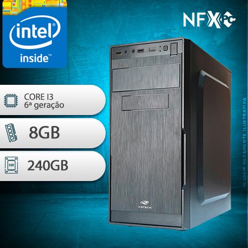 NFX PC-6 I3 - 282SSD ( INTEL CORE I3 [6ª GERAÇÃO] / 8GB / SSD 240GB )