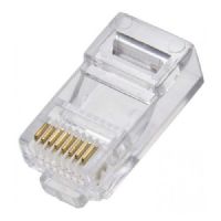 Conector RJ45 Macho CAT5-E GV Brasil (Pacote com 50 unidades) - ADT.306